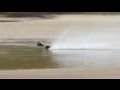 BRUSHLESS RC CAR WHEELIES ON WATER!!! EXTREAM 3s LIPO TRAXXAS RUSTLER SUPER FAST SAND PADDLES